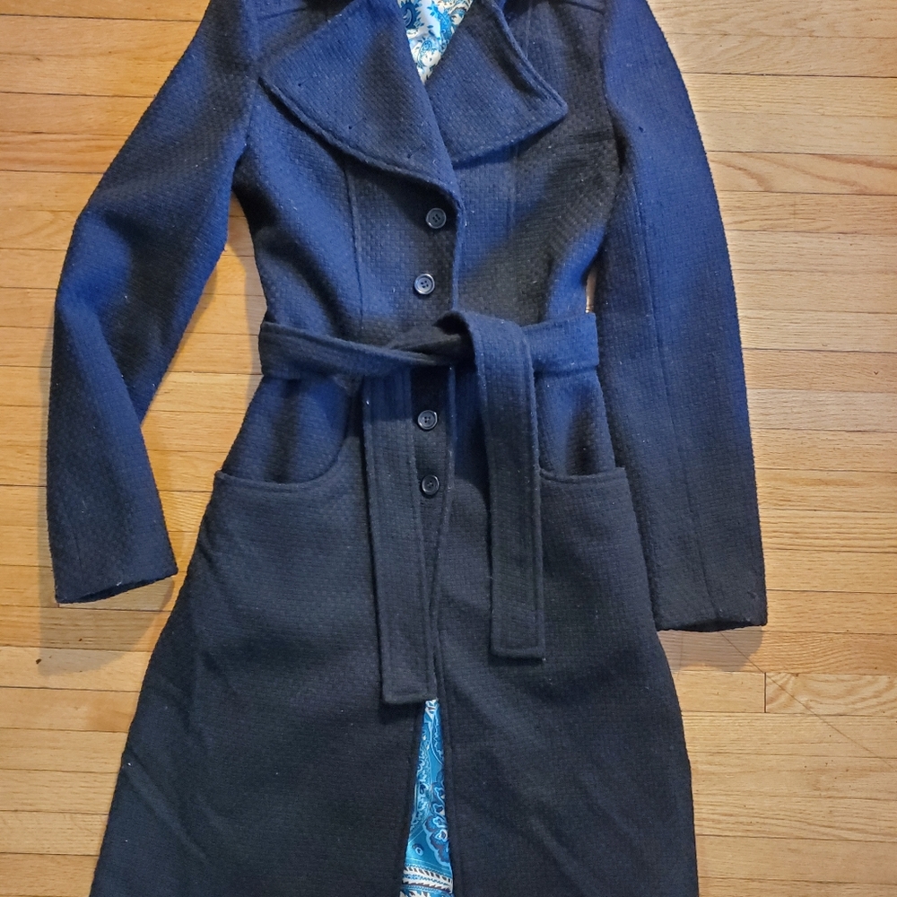 Lined belted coat
